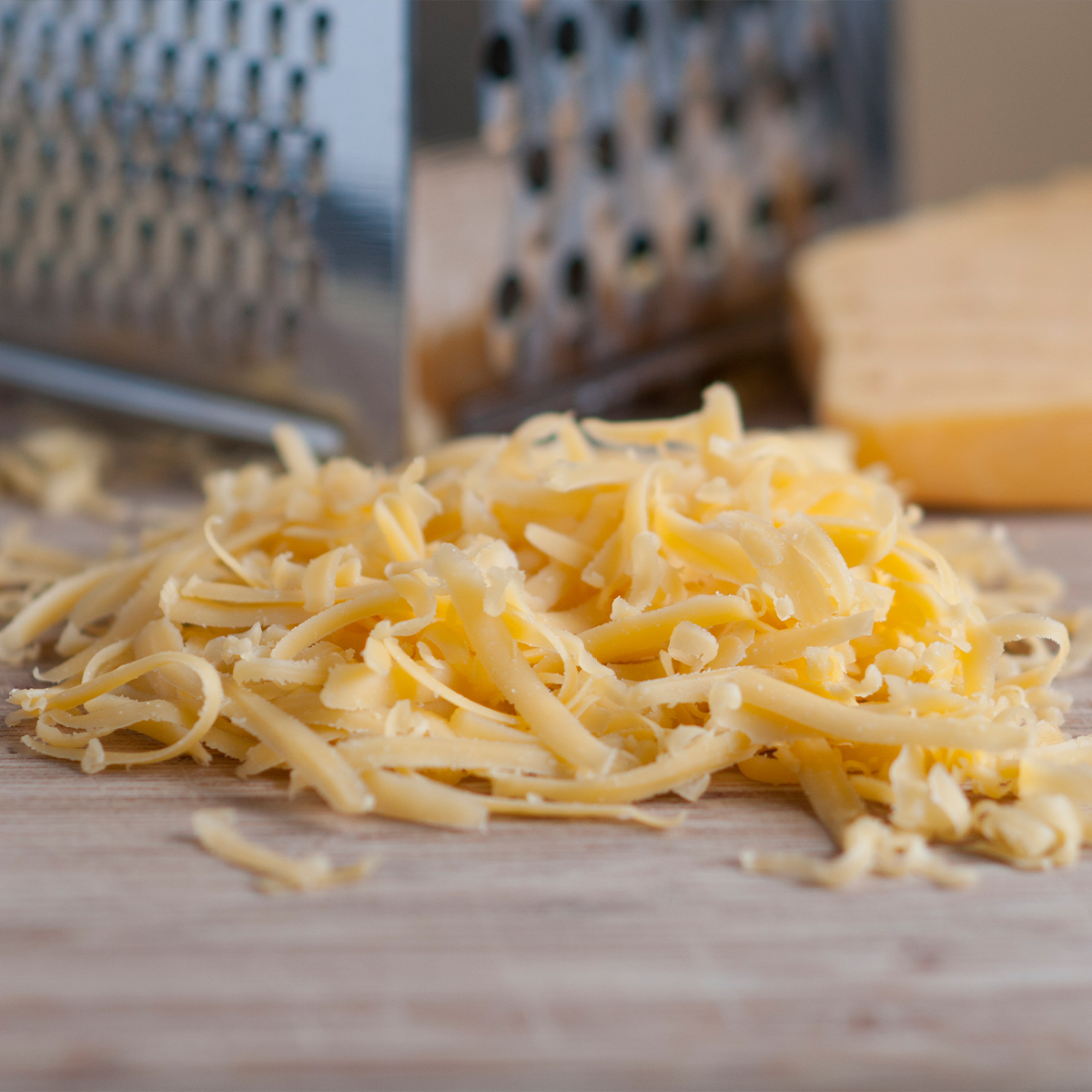 pile of shredded cheese