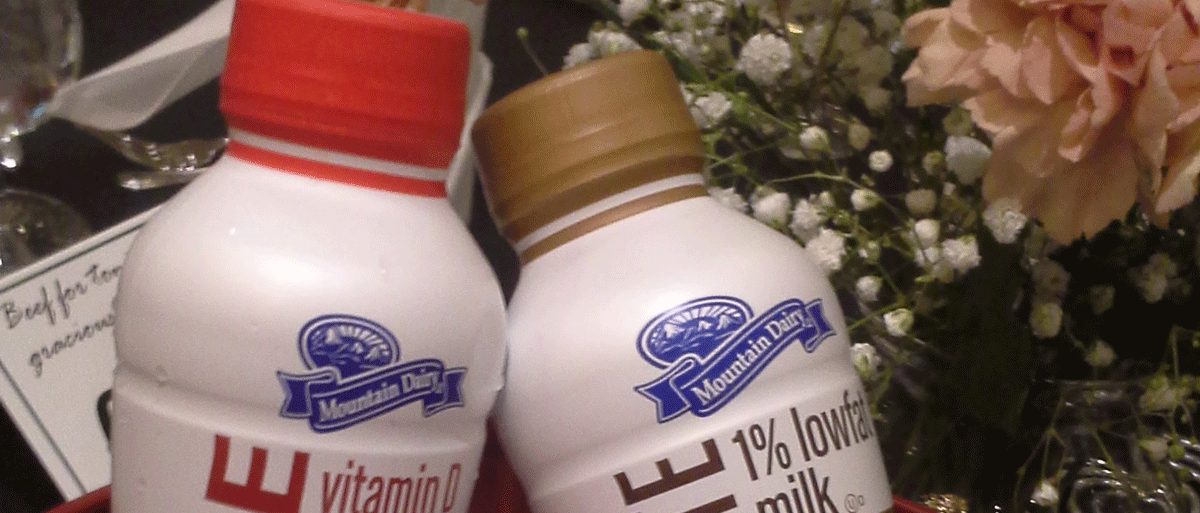 bottles of milk that were donated