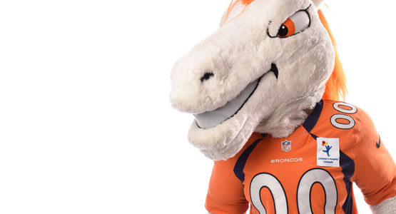 Denver Broncos mascot Miles