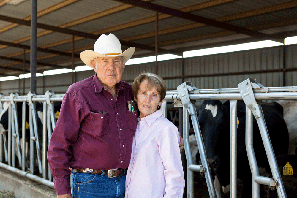 Mr. and Mrs. Docheff are proud of their dairy and family.