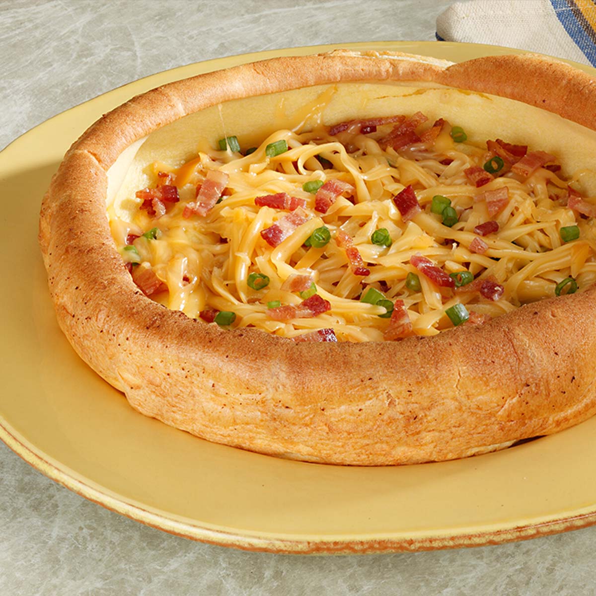 cheese and bacon oven pancake