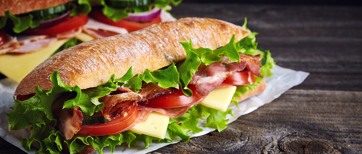 photo of a beautiful sub sandwich