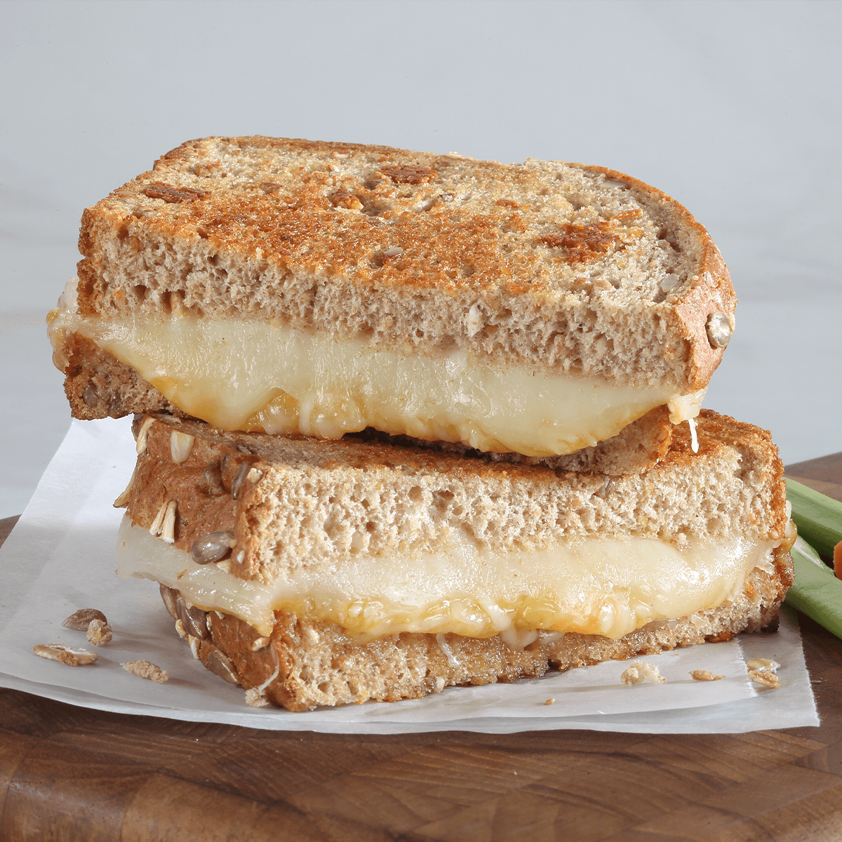 Garlic Crusted 4-Cheese Grilled Cheese