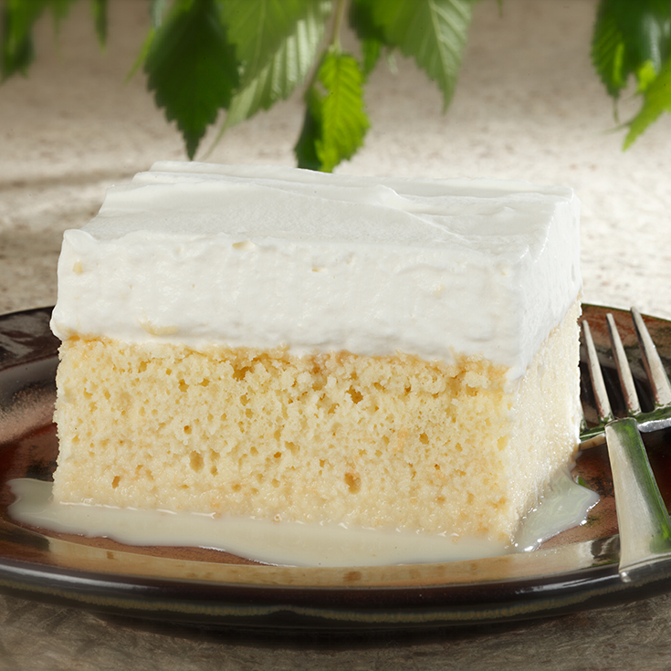 slice of tres leches cake