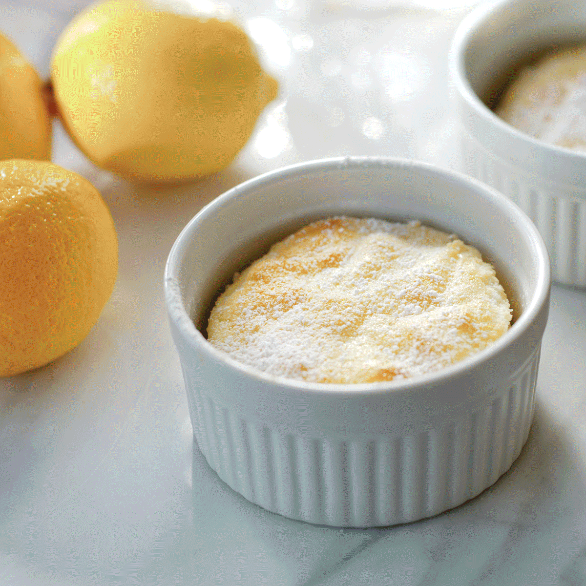 lemon and yogurt pudding cakes